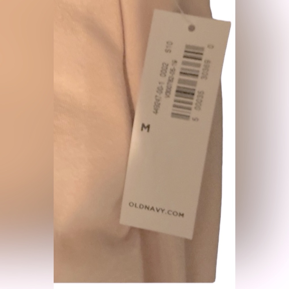 Tummy Control Old Navy Light Pink (Shell) Leggings Size Medium 12” High Rise NWT - Picture 2 of 5